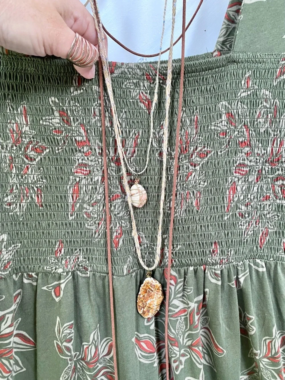 Farmhouse/cottagecore boho tired dress w prairie Country vibe - Picture 9 of 11